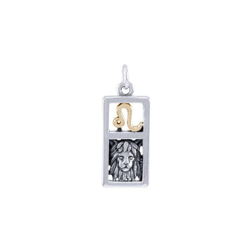 Leo Silver and 14k Gold accent Charm MCM299 - Jewelry